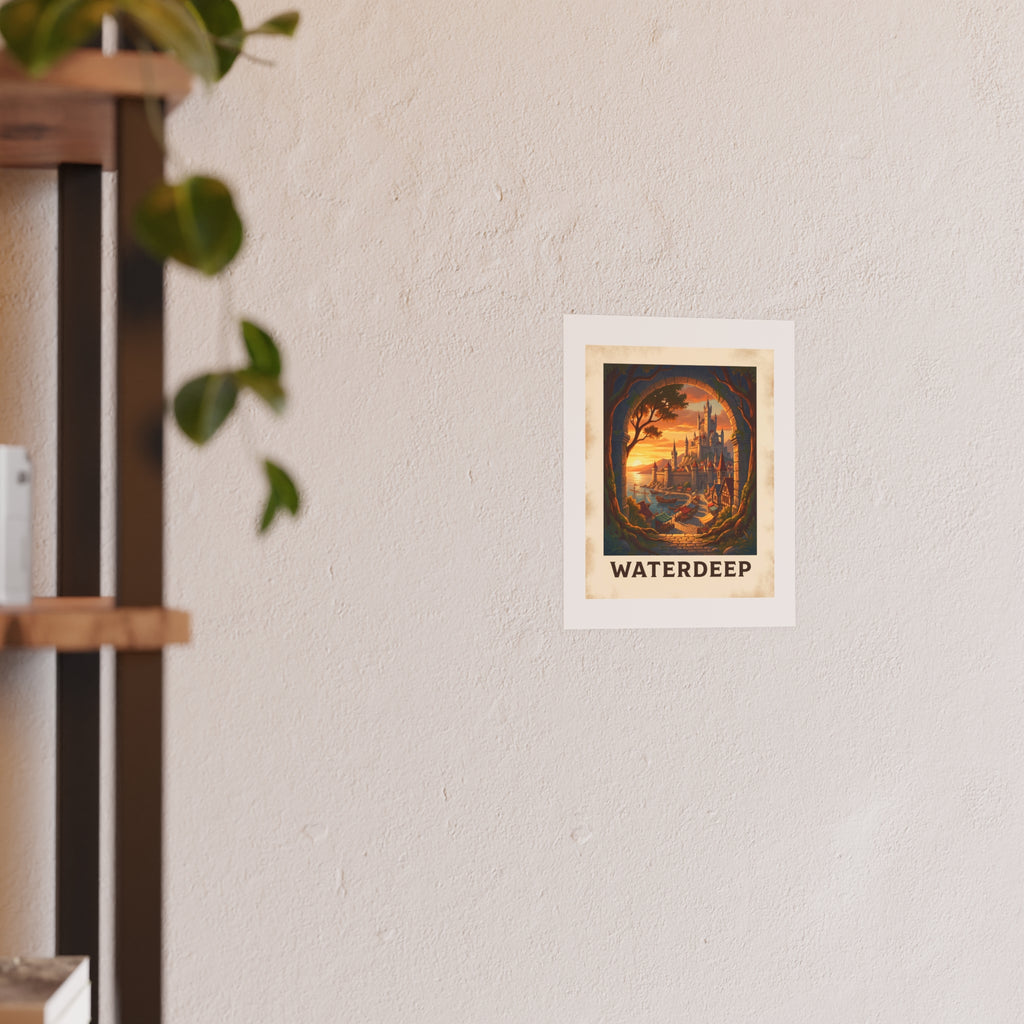 Waterdeep Vintage Poster — warm (8x10)
