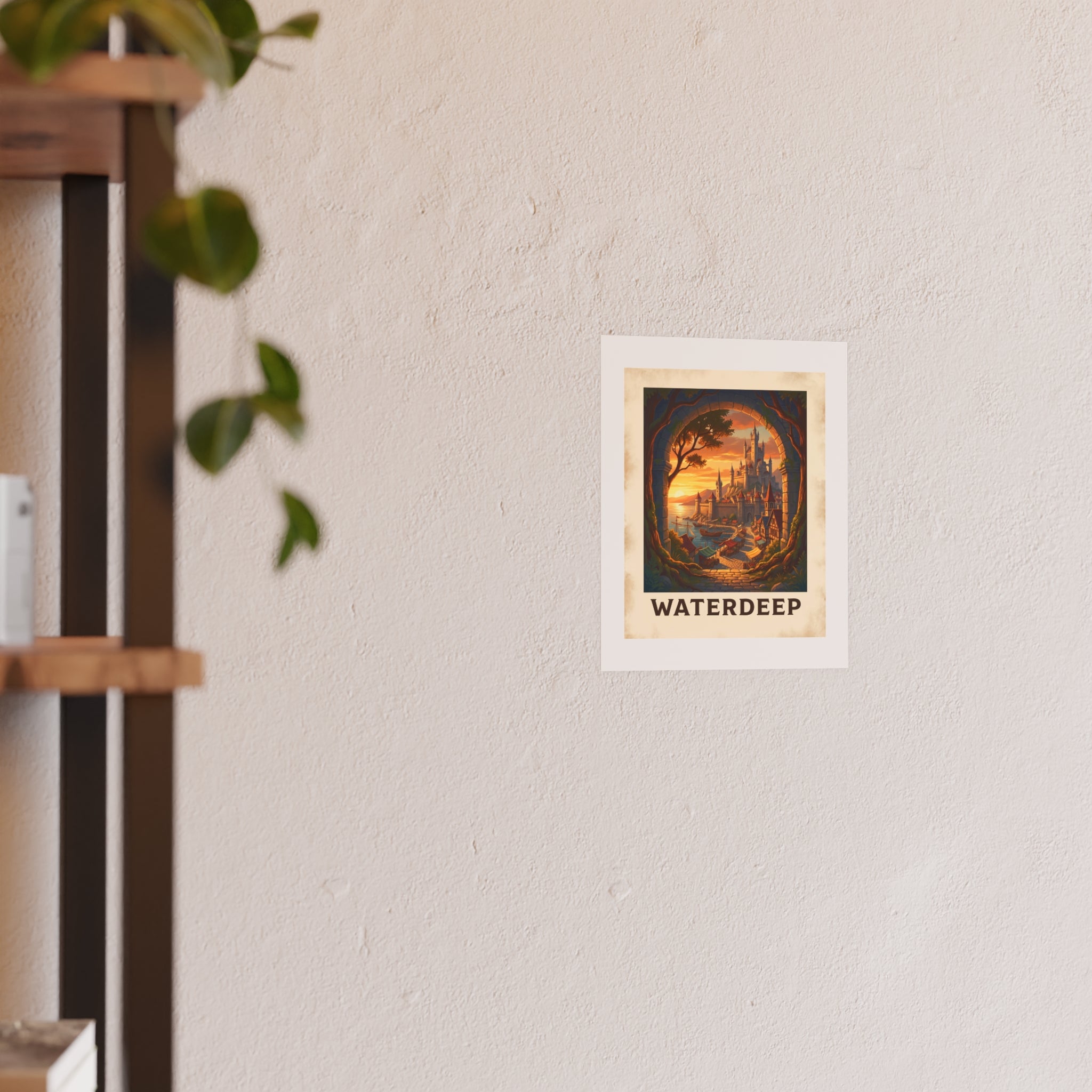 Waterdeep Vintage Poster — warm (8x10)