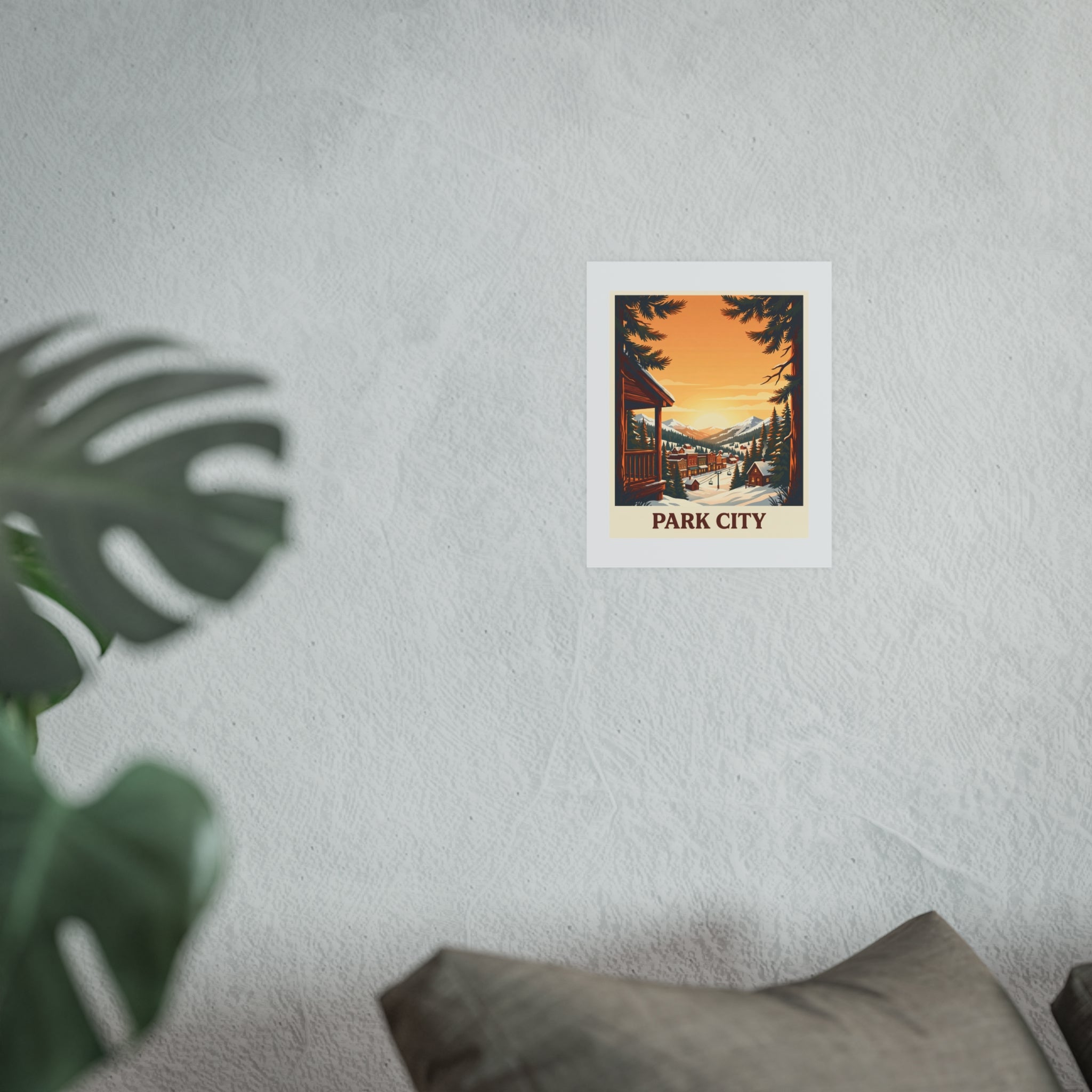 park city Vintage Poster — Warm · Golden Hour (8x10)