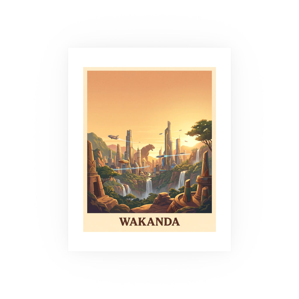 Wakanda Vintage Poster — warm (8x10)