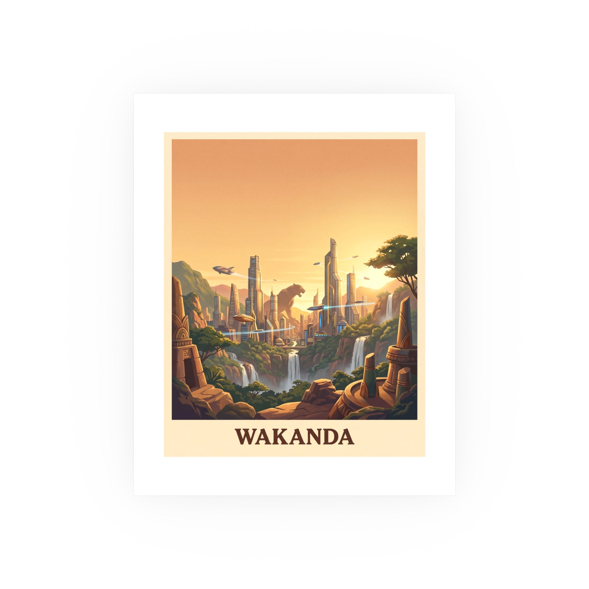 Wakanda Vintage Poster — warm (8x10)