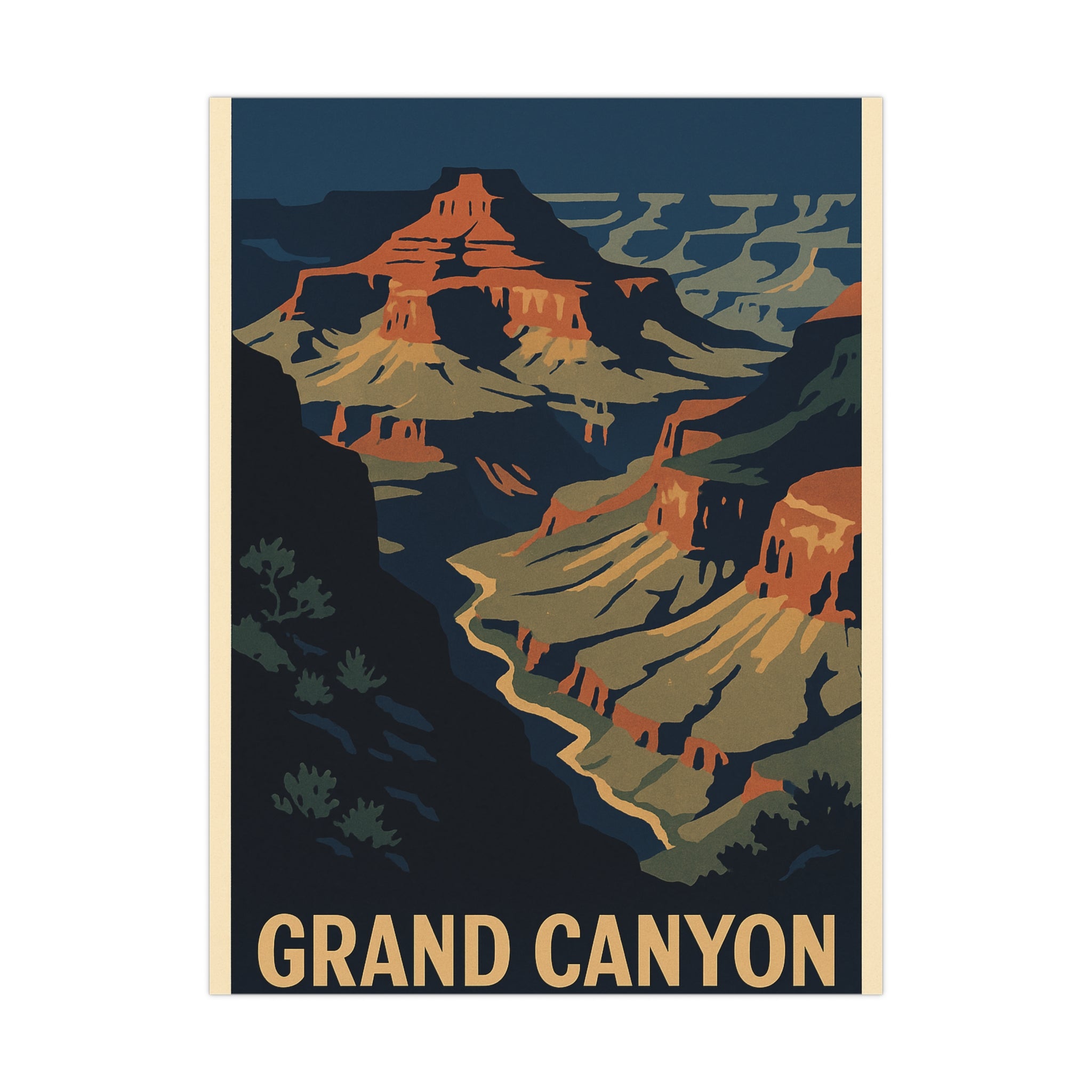 grand canyon Vintage Poster — Cool · Crisp Morning (18x24)