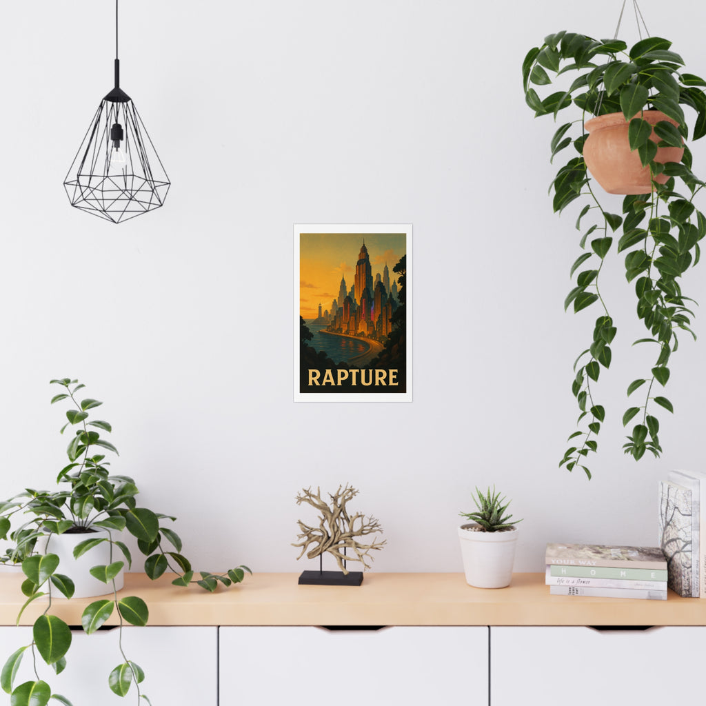 Rapture Vintage Poster — warm (12x18)