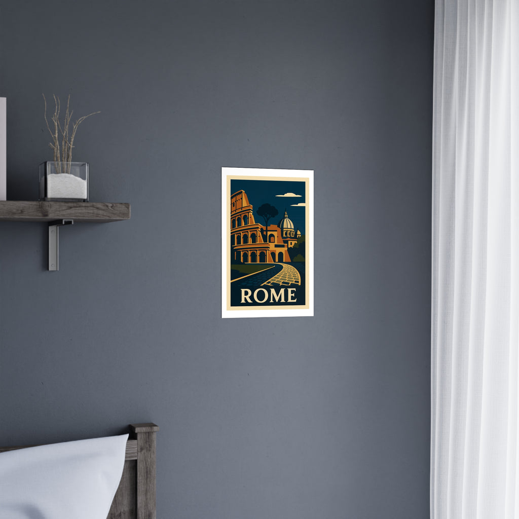 rome Vintage Poster — Cool · Crisp Morning (12x18)