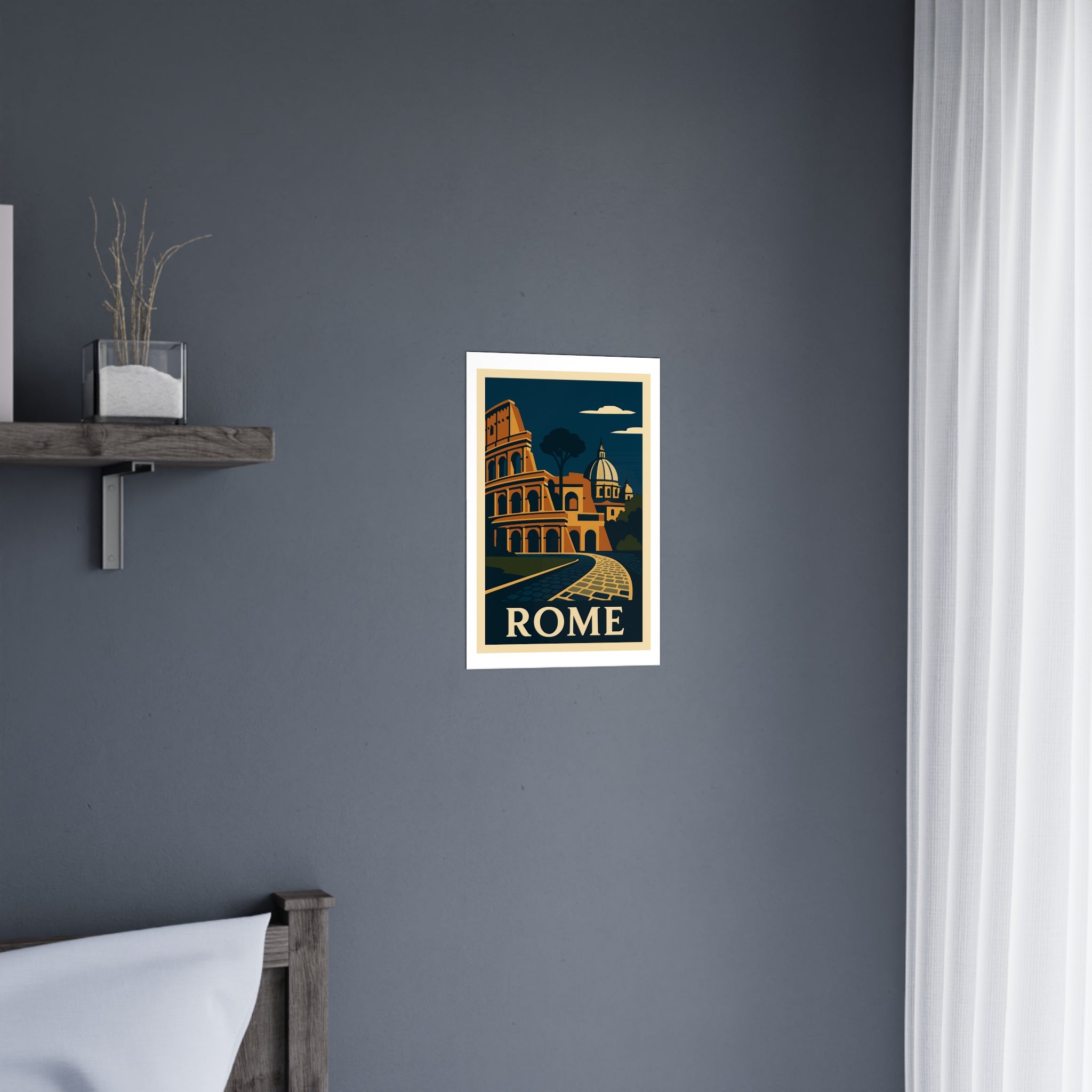 rome Vintage Poster — Cool · Crisp Morning (12x18)