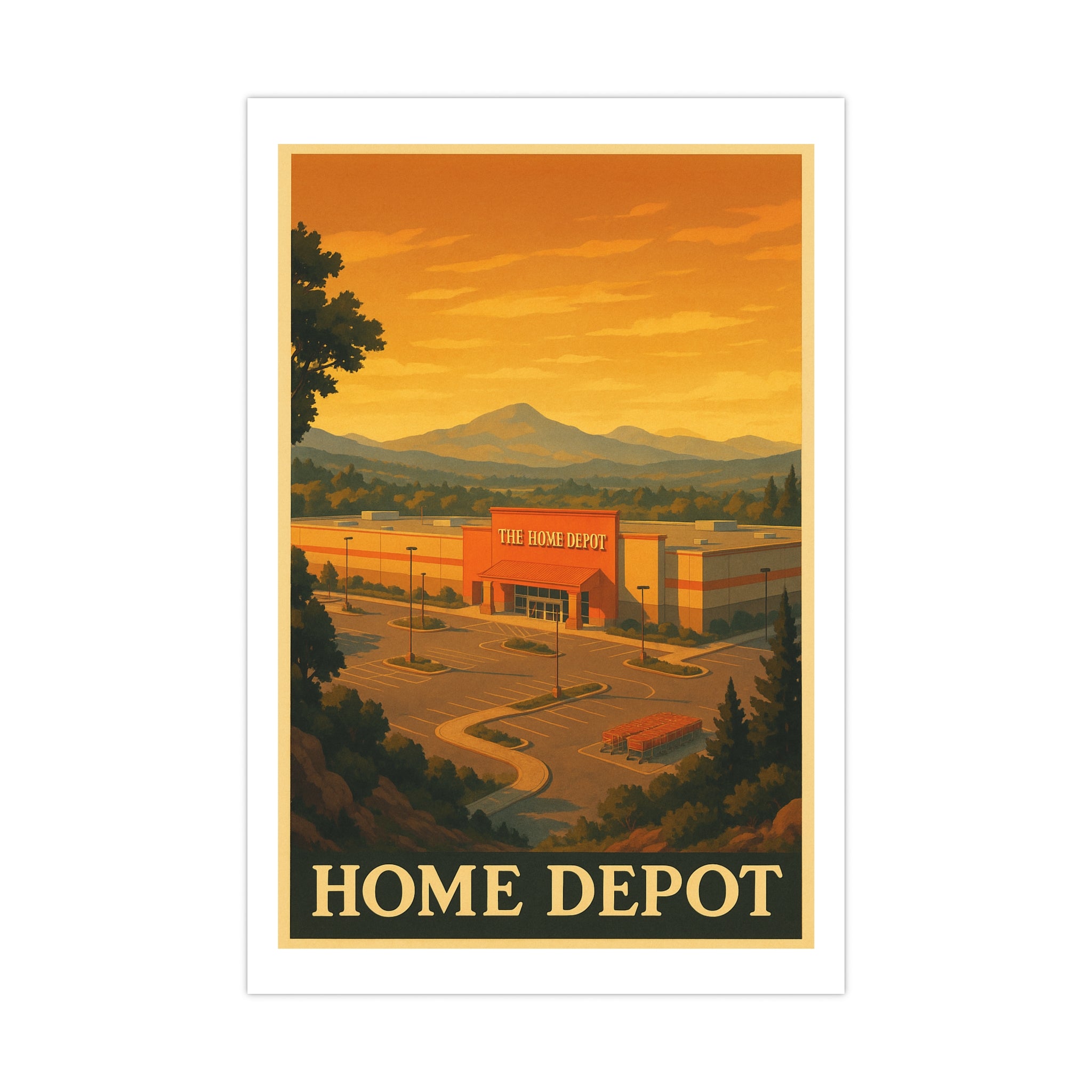Home Depot Vintage Poster — warm (12x18)