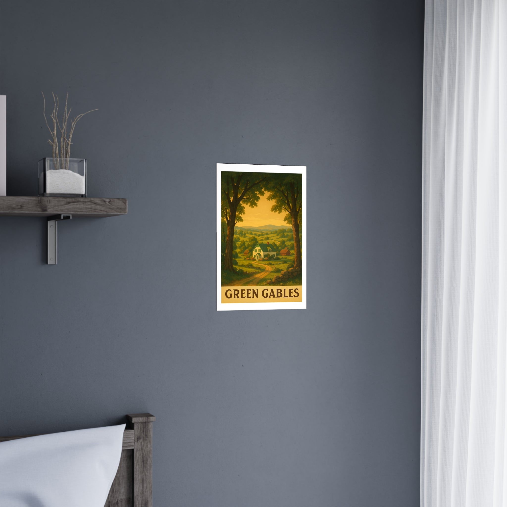 Green gables Vintage Poster — Warm · Golden Hour (12x18)