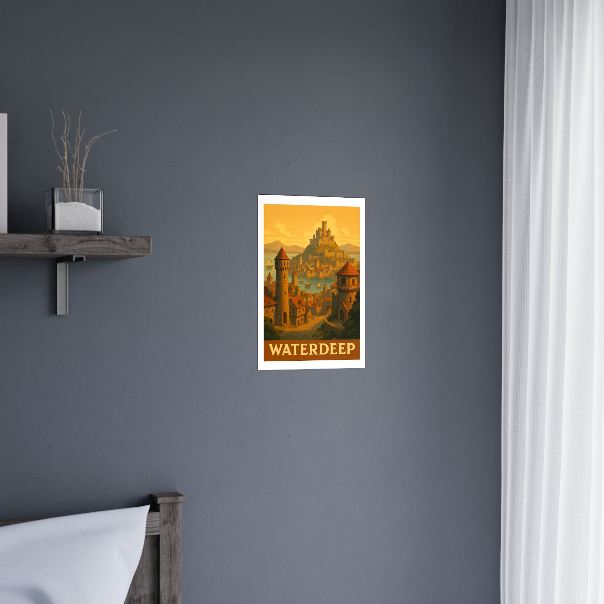 waterdeep Vintage Poster — warm (12x18)