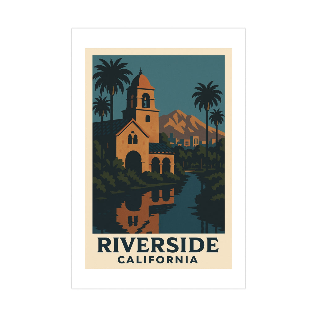 riverside california Vintage Poster — Cool · Crisp Morning (24x36)