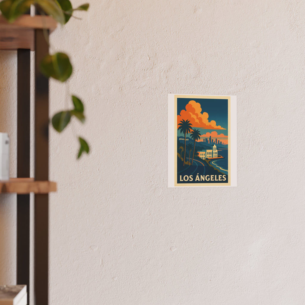 Los Ángeles Vintage Poster — Cool · Crisp Morning (8x10)