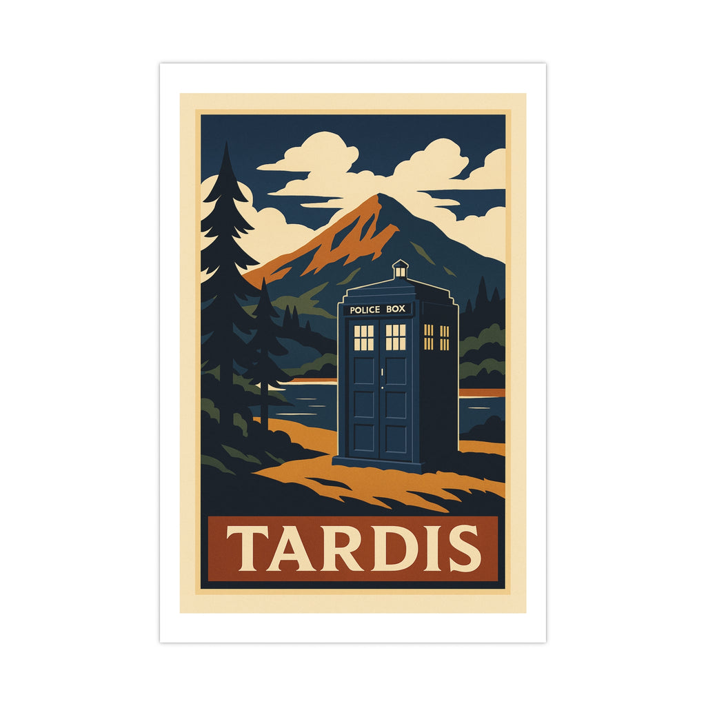 TARDIS Vintage Poster — cool (12x18)