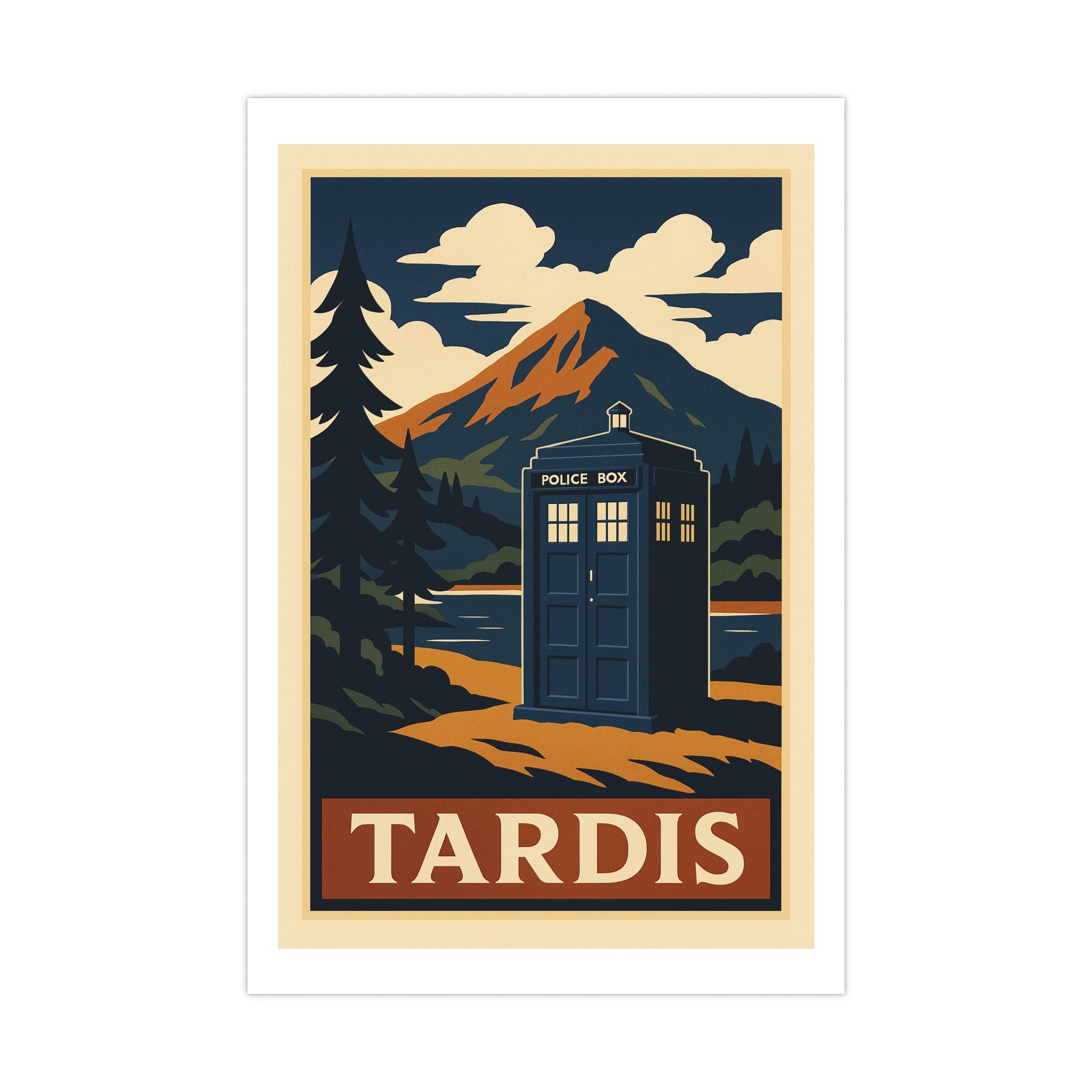TARDIS Vintage Poster — cool (12x18)