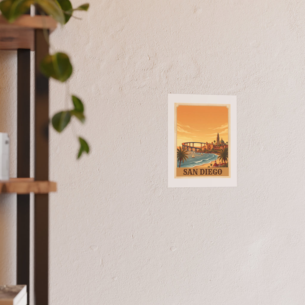 san diego Vintage Poster — warm (8x10)