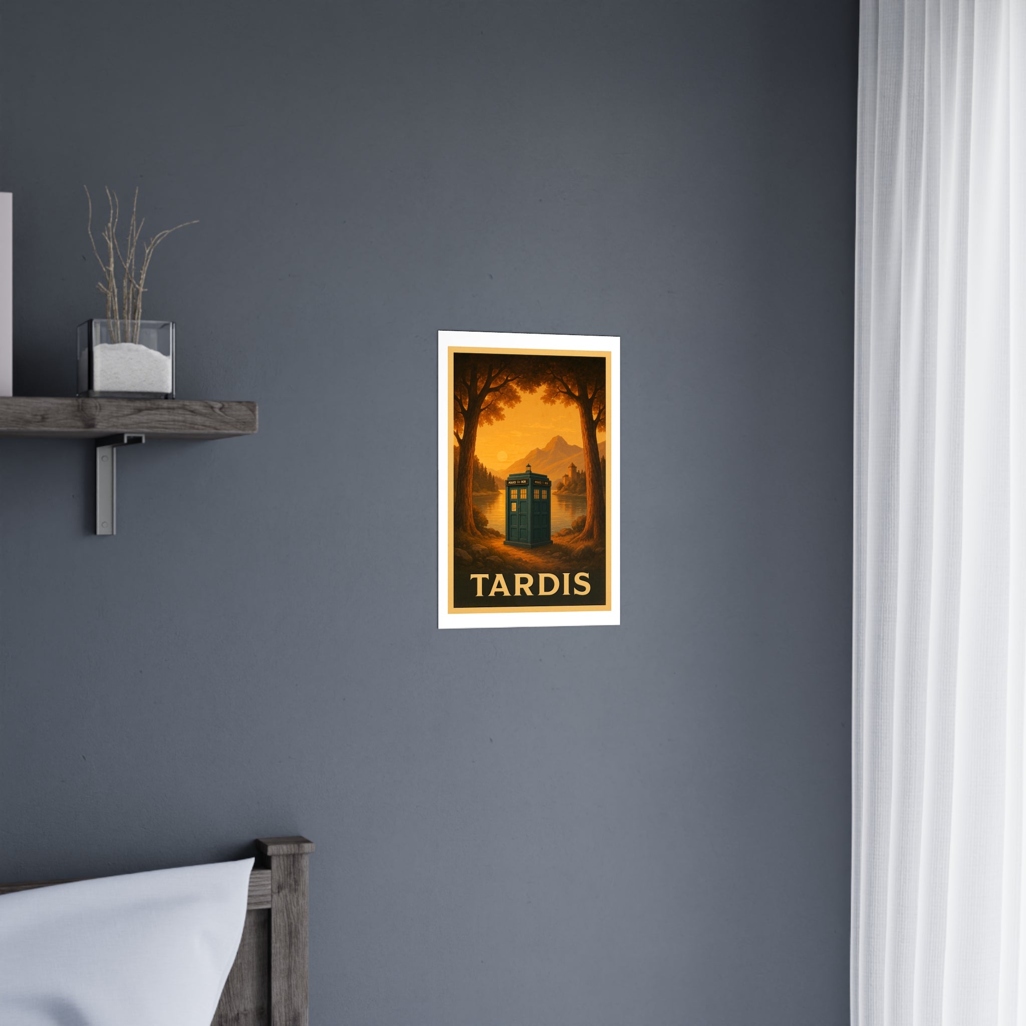 TARDIS Vintage Poster — warm (12x18)