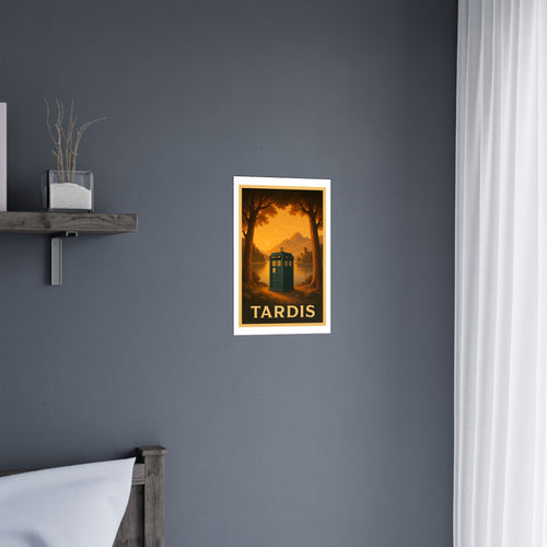 Blue Time Box Vintage Poster — warm (12x18)