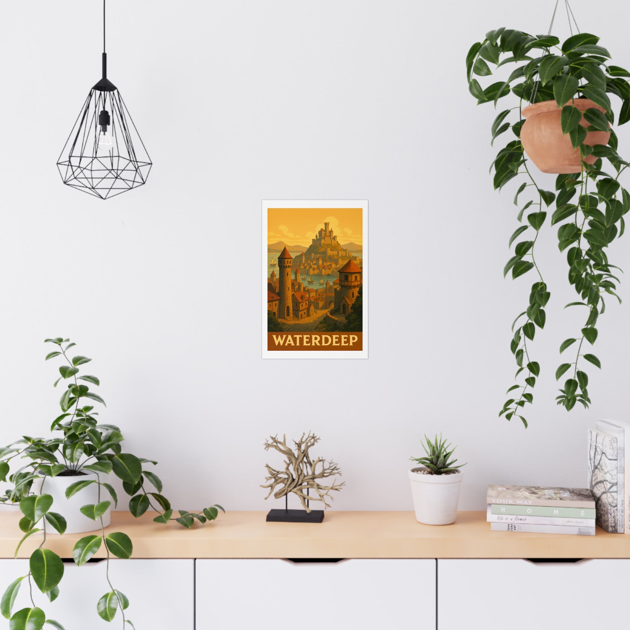 waterdeep Vintage Poster — warm (12x18)