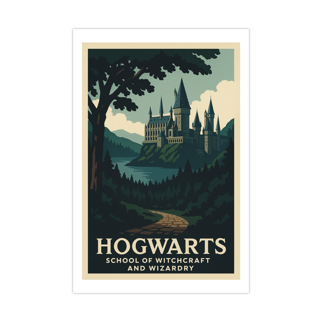 Hogwarts School of Witchcraft and Wizardry Vintage Poster — cool (12x18)