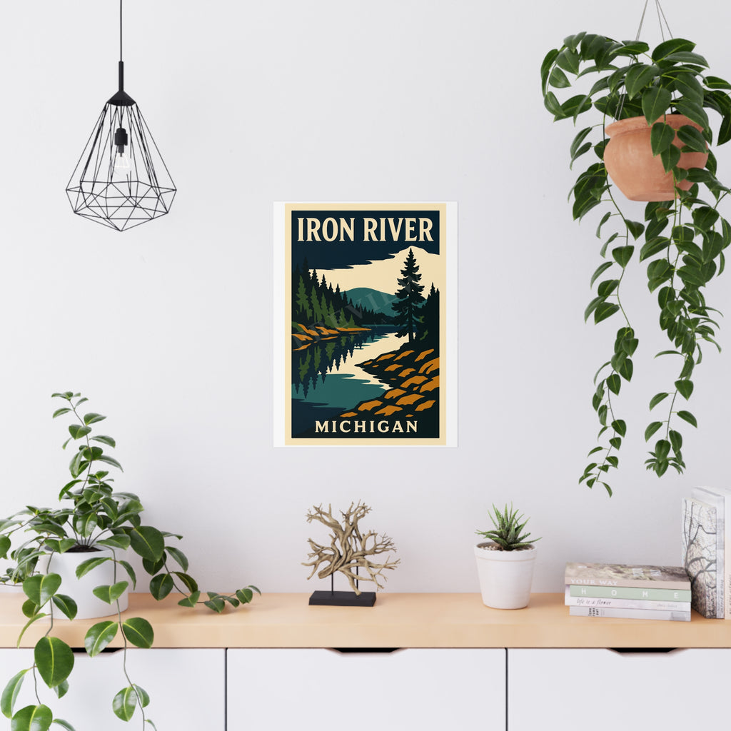 iron river Vintage Poster — Cool · Crisp Morning (18x24)