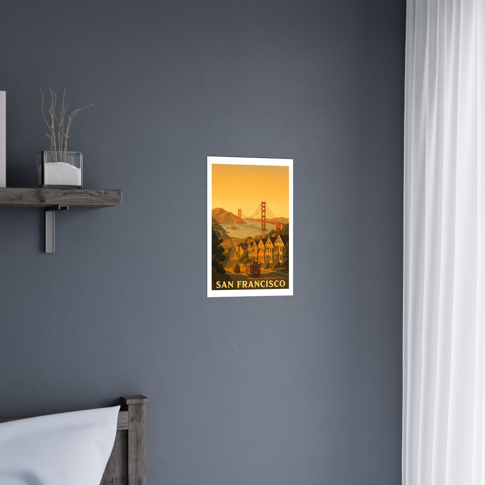 san fransisco Vintage Poster — Warm · Golden Hour (12x18)