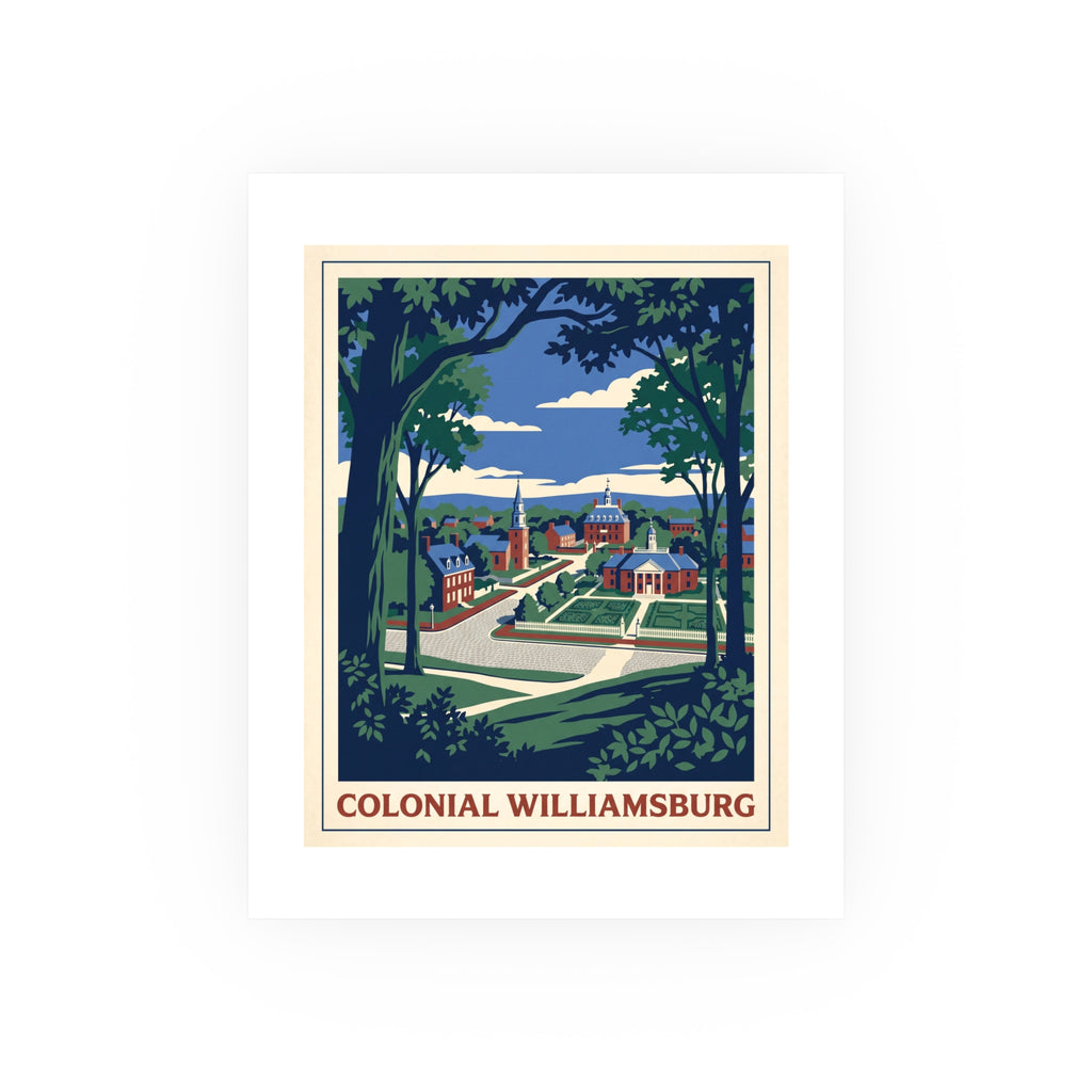 colonial williamsburg Vintage Poster — cool (8x10)