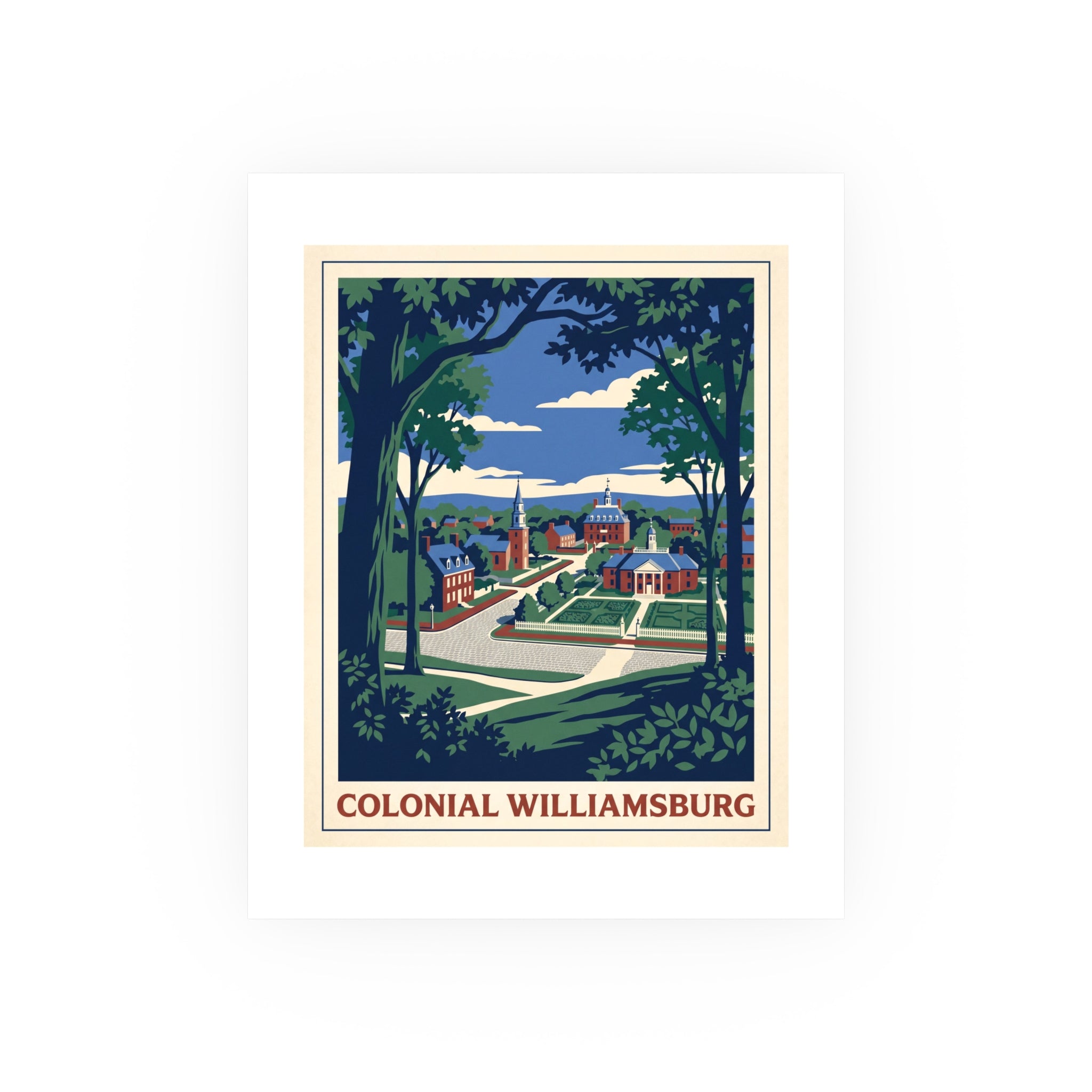 colonial williamsburg Vintage Poster — cool (8x10)