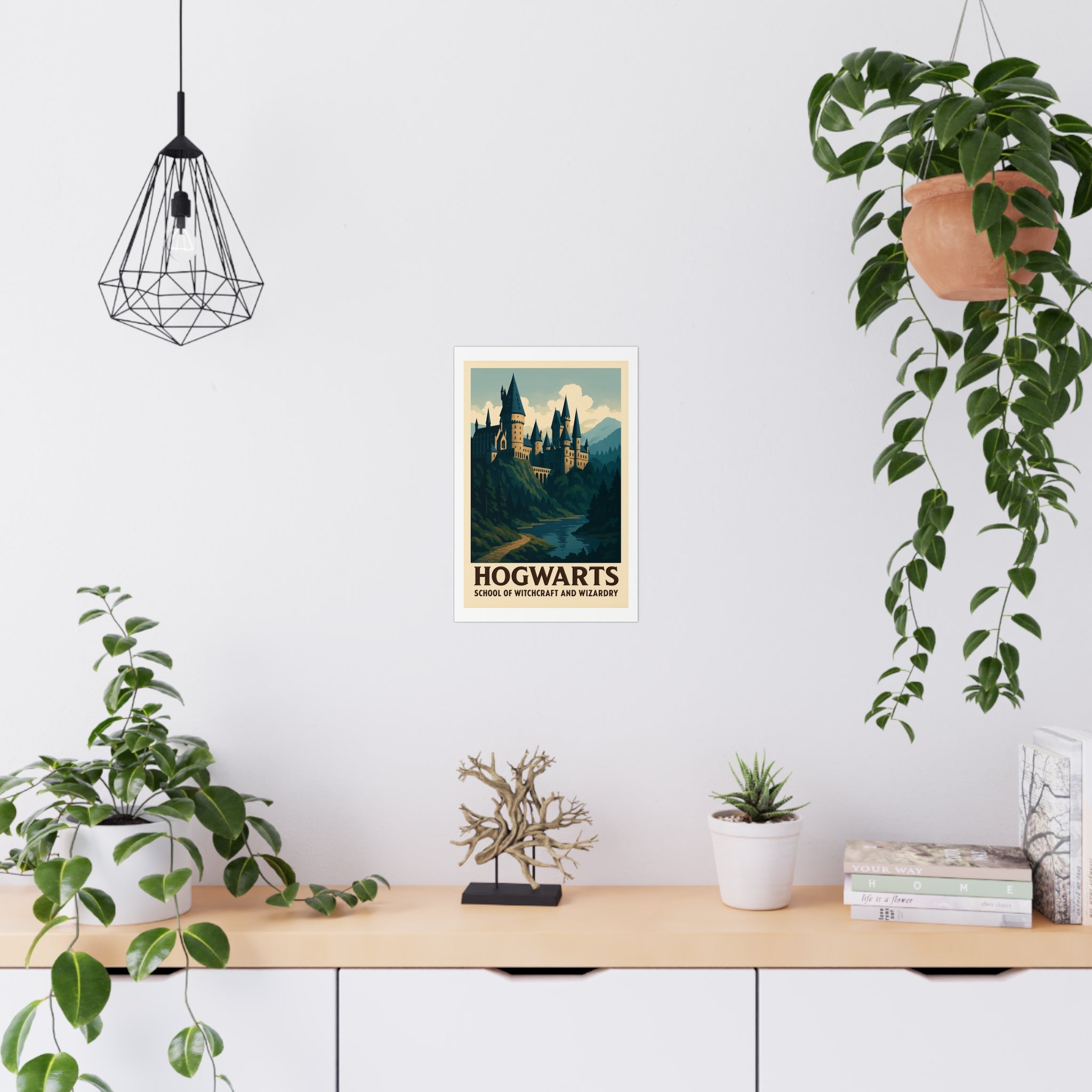 Hogwarts School of Witchcraft and Wizardry Vintage Poster — cool (12x18)