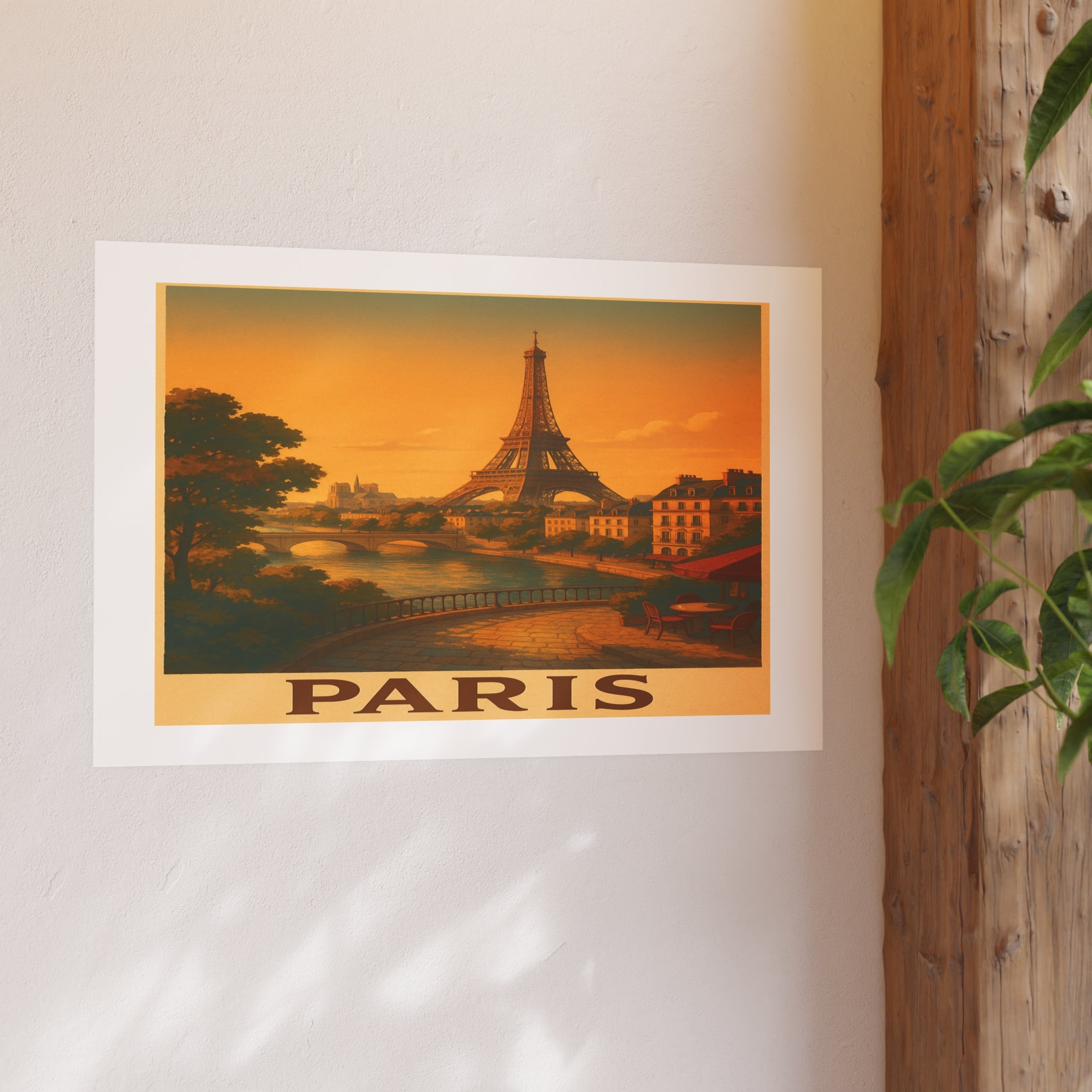 Paris Vintage Poster — warm (24x36)