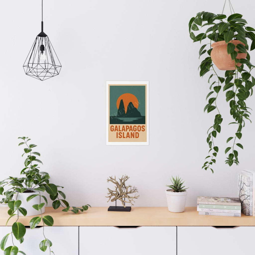 galapagos island Vintage Poster — Graphic · Bold Vintage (12x18)