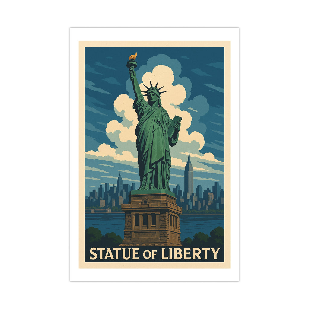 Statue of Liberty Vintage Poster — cool (12x18)