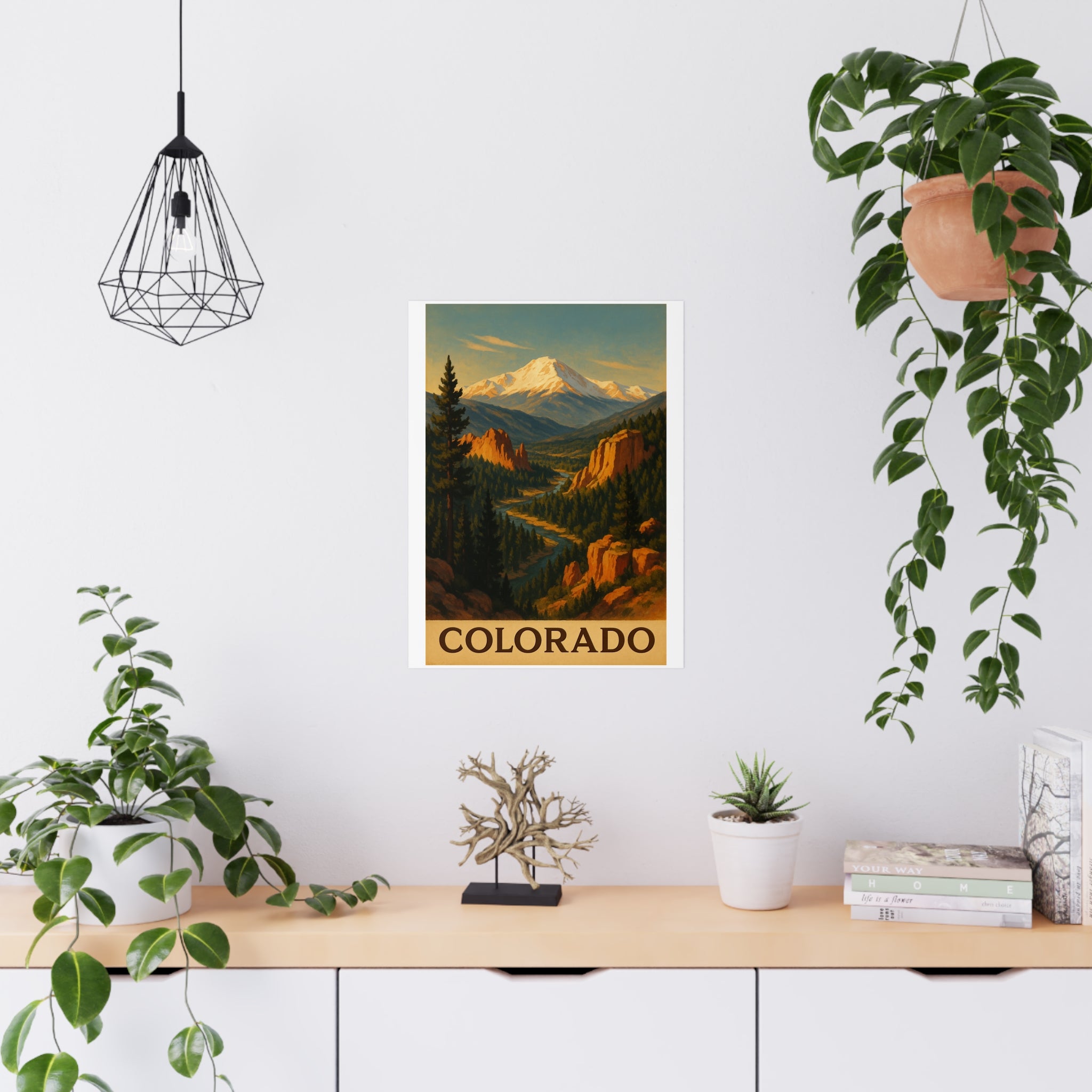 colorado Vintage Poster — Warm · Golden Hour (18x24)