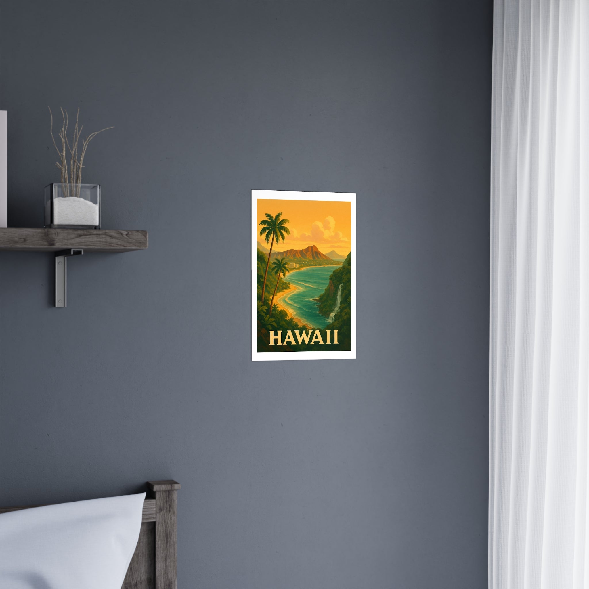 Hawaii Vintage Poster — warm (12x18)