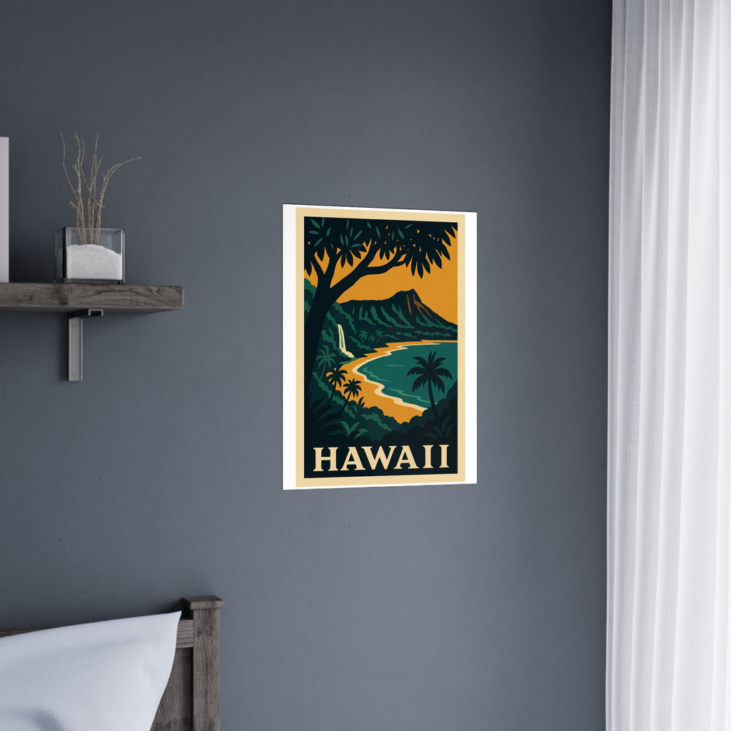 hawaii Vintage Poster — Cool · Crisp Morning (18x24)