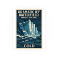 Dramatic icy battlefield. Perfect for epic Vintage Poster — cool (8x10)