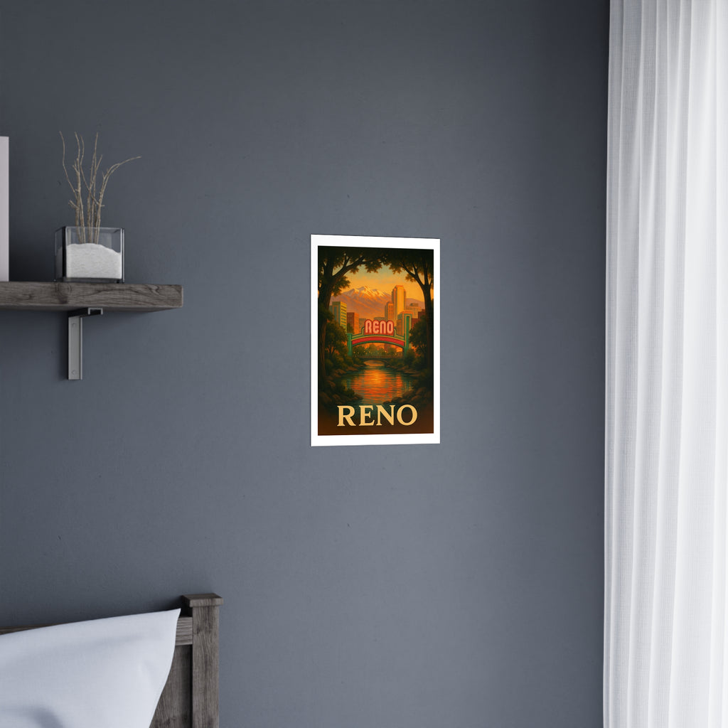 reno Vintage Poster — warm (12x18)