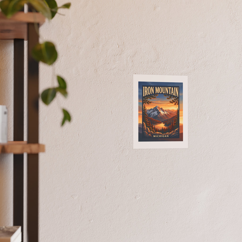 Iron mountain Vintage Poster — warm (8x10)