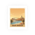 san diego Vintage Poster — warm (8x10)