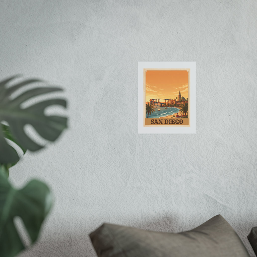 san diego Vintage Poster — warm (8x10)
