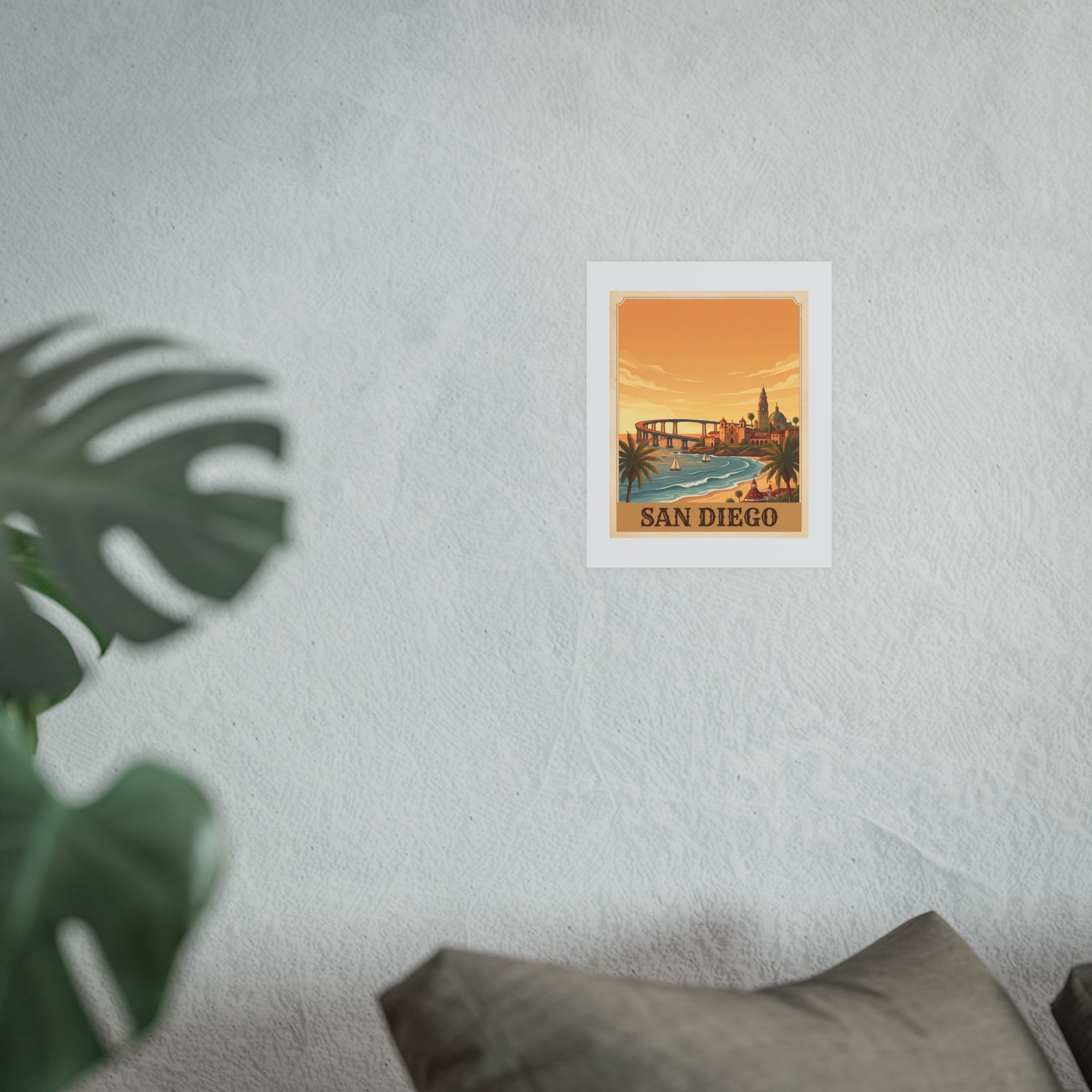 san diego Vintage Poster — warm (8x10)