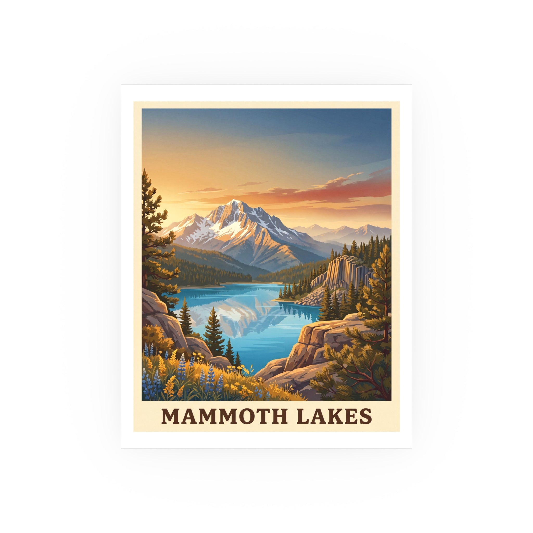 mammoth lakes Vintage Poster