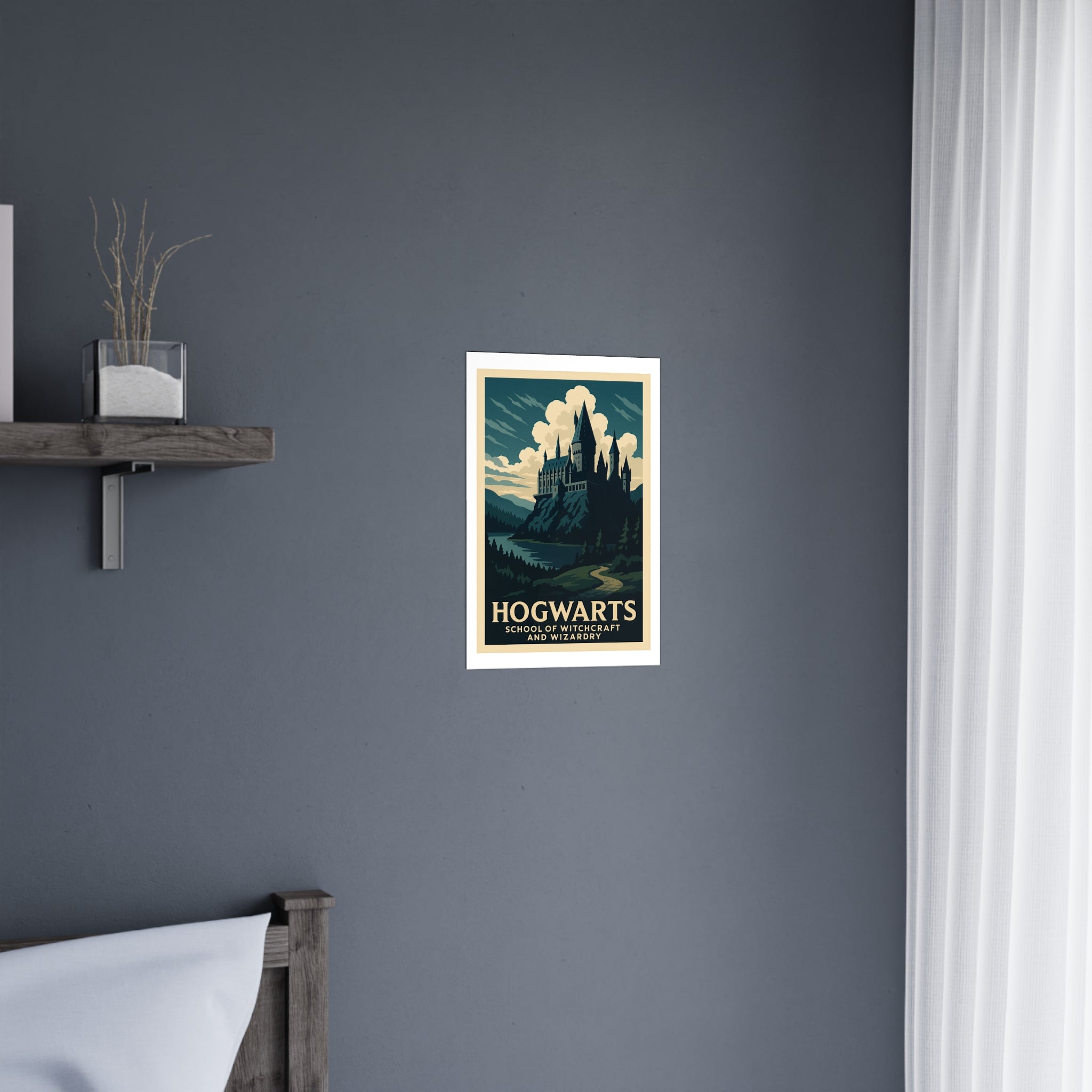 Hogwarts School of Witchcraft and Wizardry Vintage Poster — Cool · Crisp Morning (12x18)