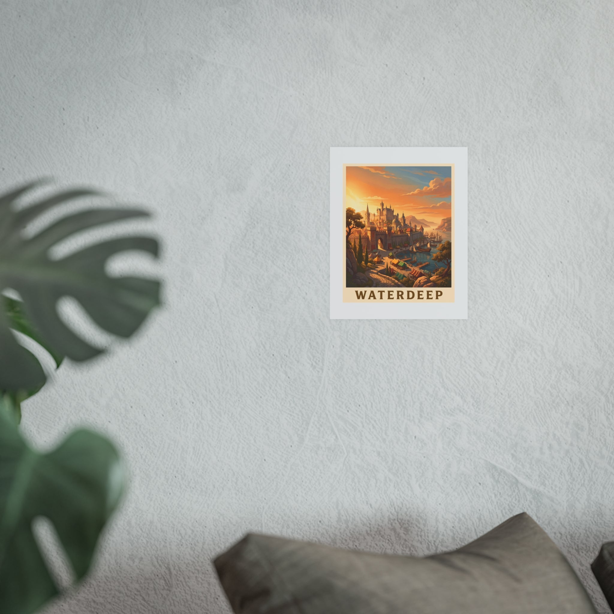 Waterdeep Vintage Poster — warm (8x10)