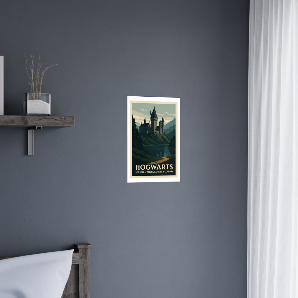 Hogwarts School of Witchcraft and Wizardry Vintage Poster — Cool · Crisp Morning (12x18)