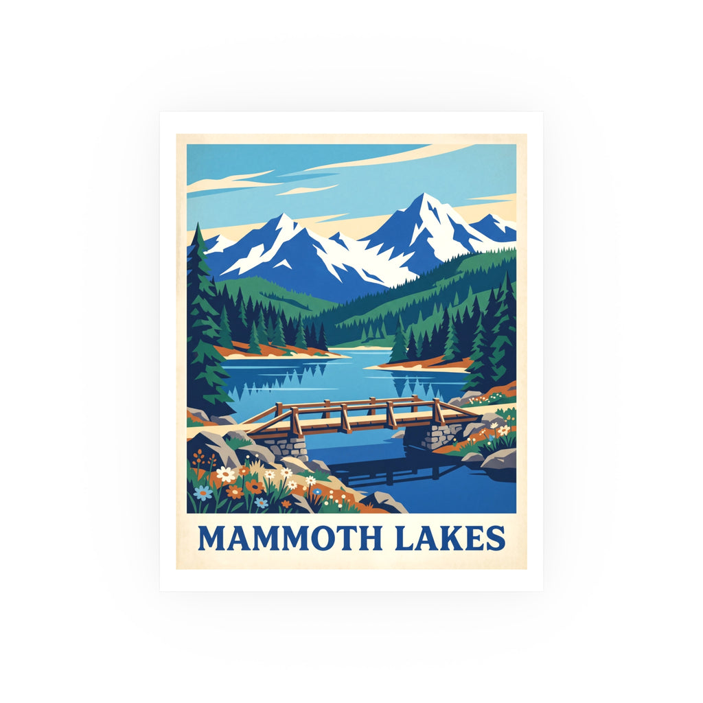 mammoth lakes Vintage Poster