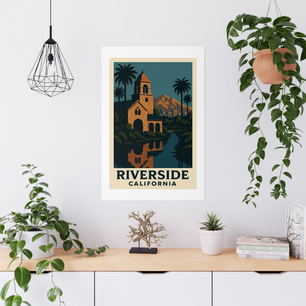 riverside california Vintage Poster — Cool · Crisp Morning (24x36)