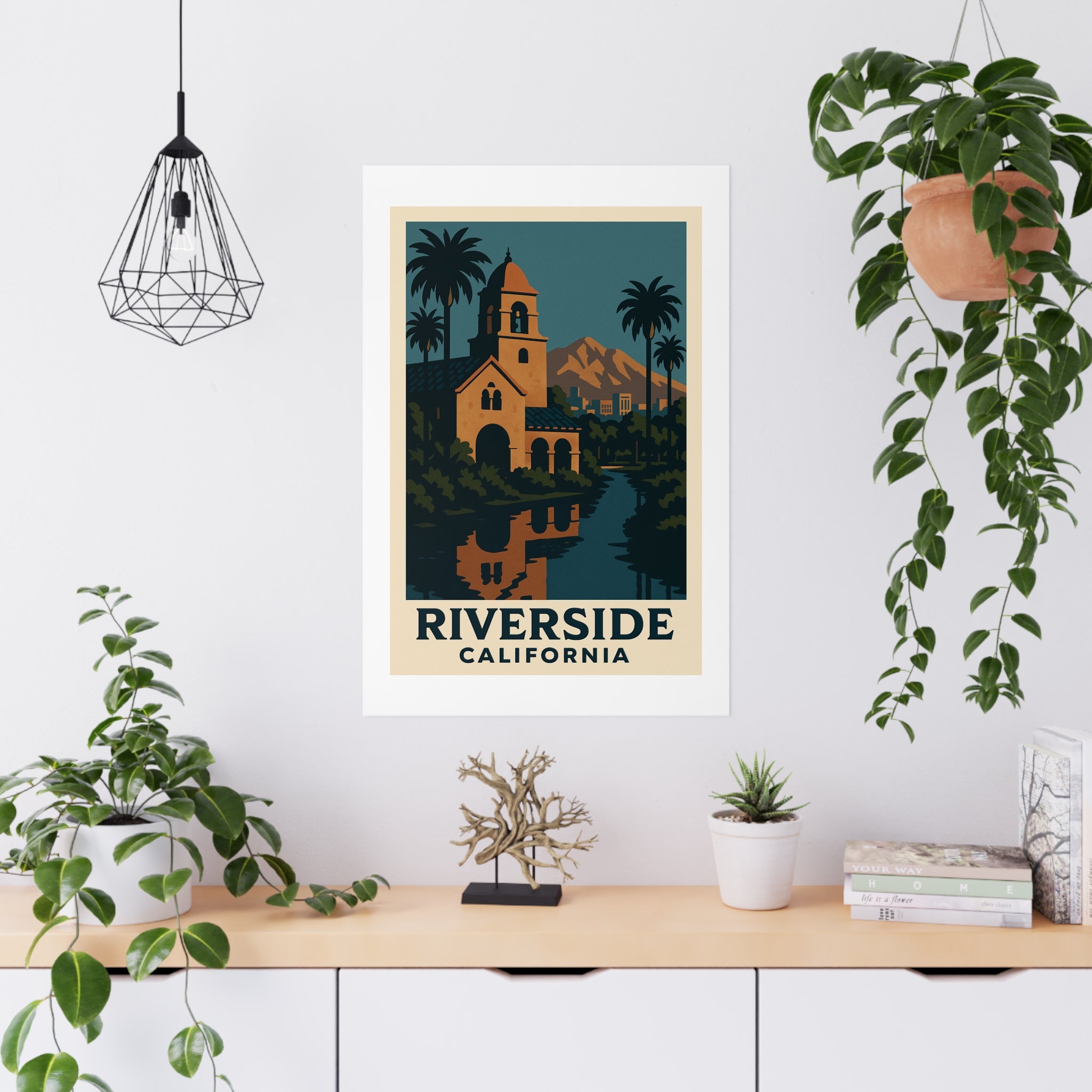 riverside california Vintage Poster — Cool · Crisp Morning (24x36)