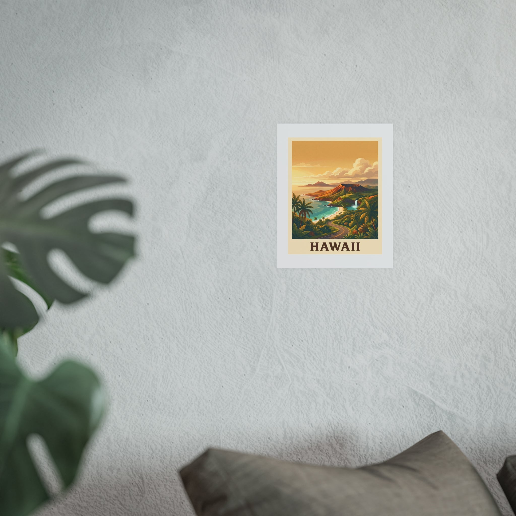 hawaii Vintage Poster — Warm · Golden Hour (8x10)