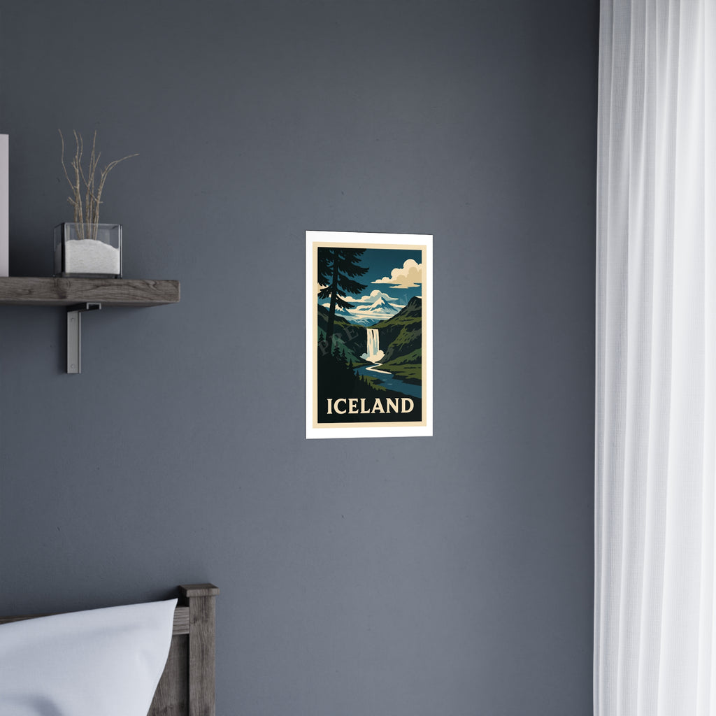 iceland Vintage Poster — Cool · Crisp Morning (12x18)