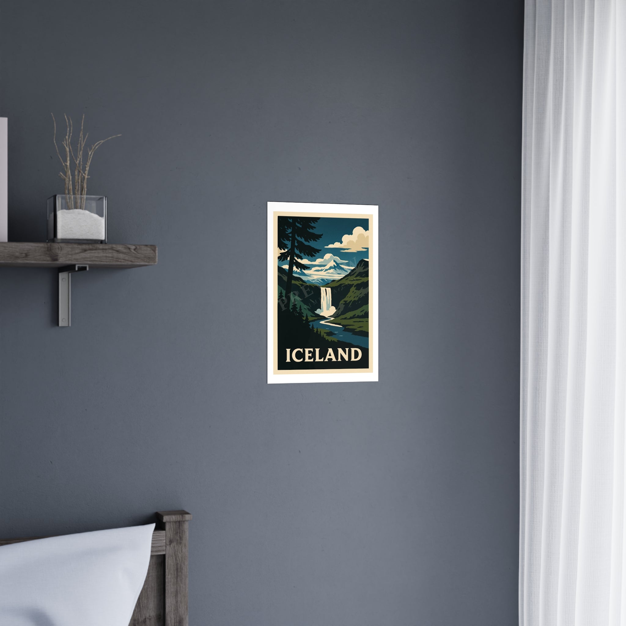 iceland Vintage Poster — Cool · Crisp Morning (12x18)