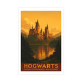 Hogwarts School of Witchcraft and Wizardry Vintage Poster — warm (12x18)