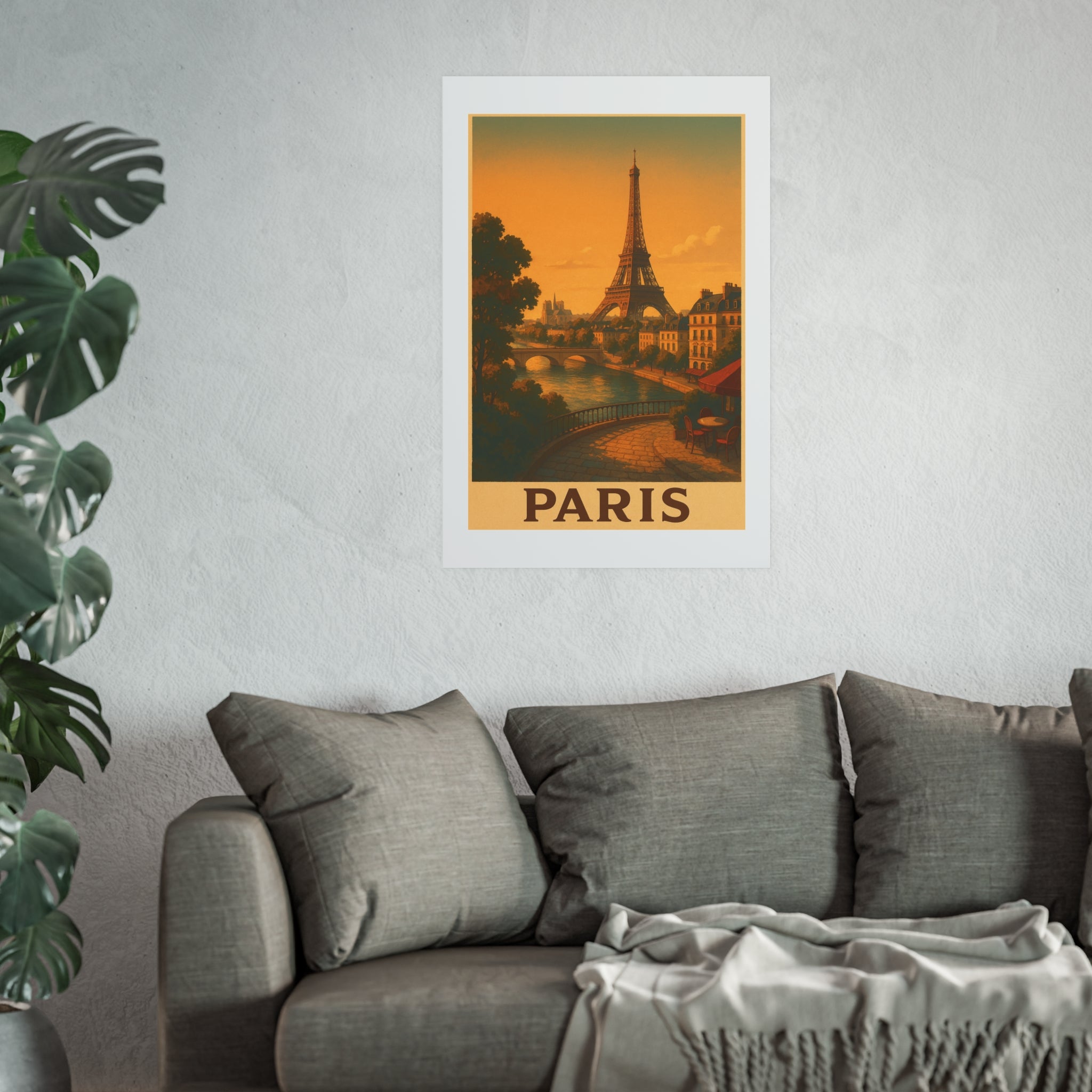 Paris Vintage Poster — warm (24x36)
